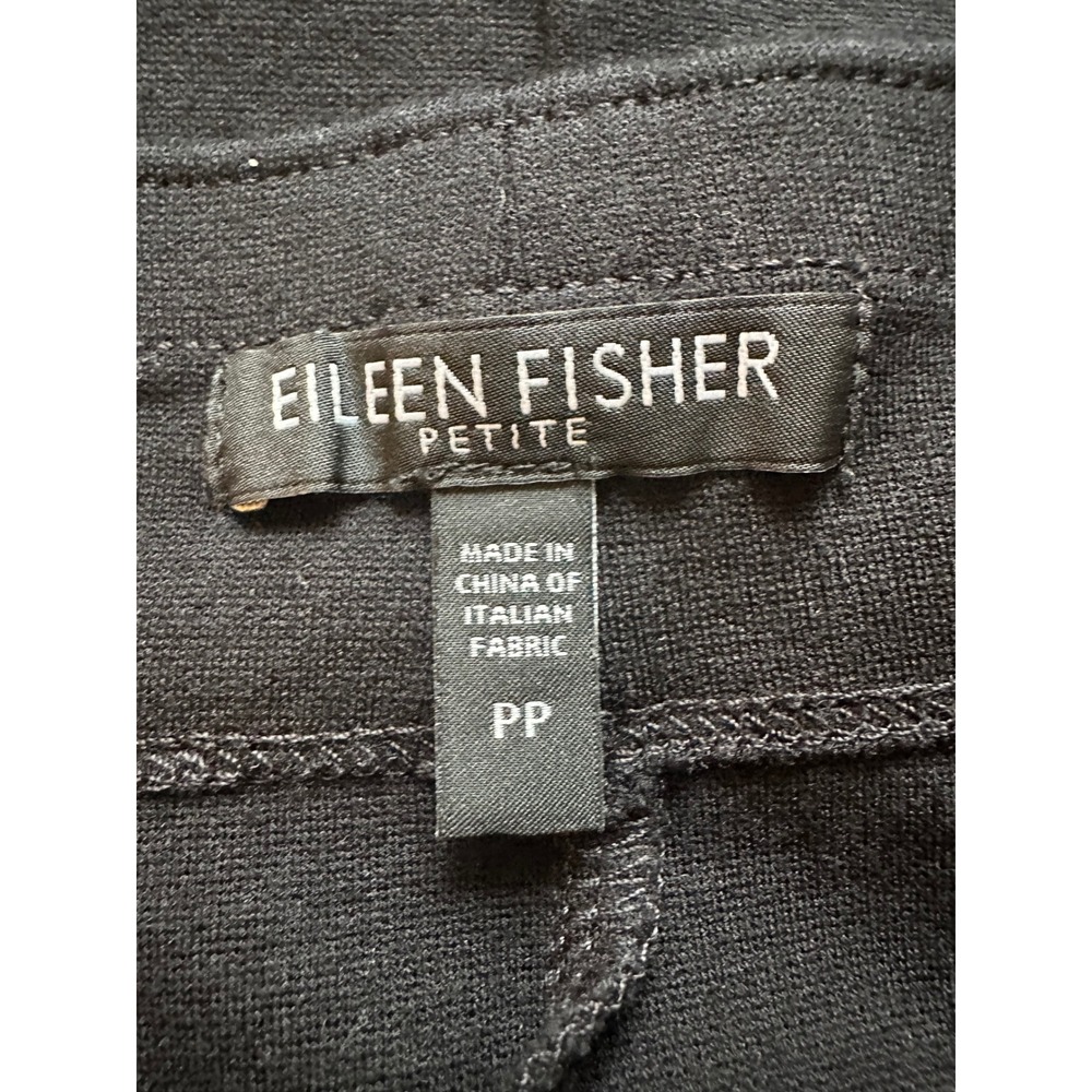 Eileen Fisher Pencil Skirt Womens PP Black Italian Fabric Workwear Quiet Luxury - Picture 3 of 5